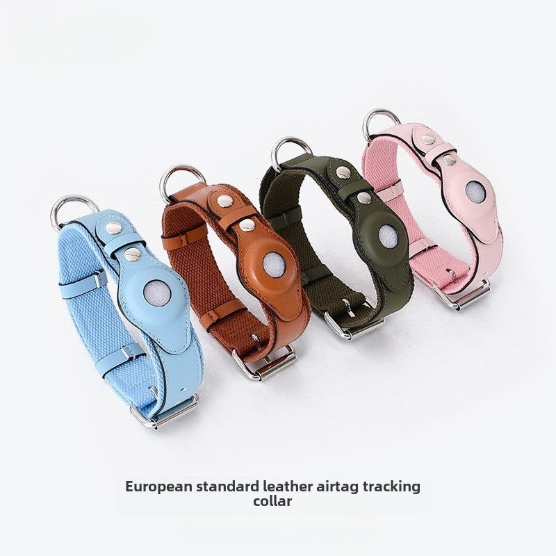A Pple Tracker Airtag Pet Collar Adjustable Dog Leash Collar Medium Large Dog Accessories Puppy Pet Supplies